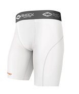 SHOCK DOCTOR CORE COMPRESSION SHORT WITH CUP POCKET | Boys M, White - £16.14 GBP