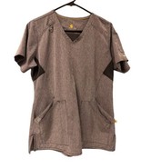 Carhartt Force Gray  Scrub Top Size S Women&#39;s medical Nursing Vet V-neck - $28.27 CAD