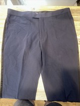 Nordstrom Rack Trim Fit Poly Blend Pants Navy. Size 38x37. Raw Hem. NWOT. P - $24.74