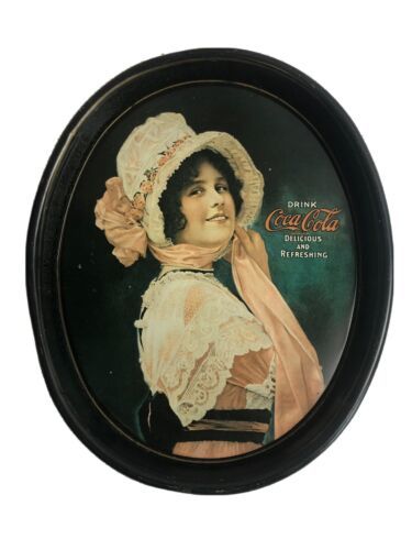 Vintage 1973 Metal Coca-Cola Advertising Serving Tray Victorian Lady 15”x12” - $49.50