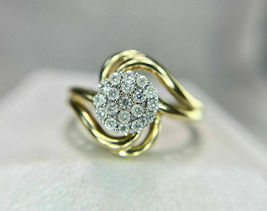 0.80CT Round Cut Diamond Engagement Wedding Party Ring 14K Yellow Gold Over - £74.13 GBP