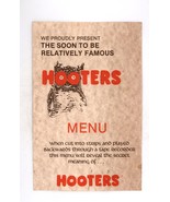 Vtg &#39;86 HOOTERS Restaurant Paper Menu Florida Locations &amp; Saga Ephemera - $17.64 CAD
