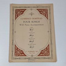 Clarence Olmsted 1923 Four Songs W Piano Accompaniment Sheet Music vintage - £15.65 GBP