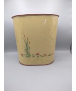 Vintage J.V. Reed &amp; Co. Floral Metal Trash Can Waste Basket Made in USA ... - $470.22 MXN
