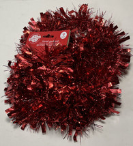 1 PK Red Tinsel Garland Ornament Holiday Decor 9FT NEW - $3.00