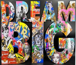 Yuvi Dream Big Metal Wall Sculpture Limited Ed. Hand Signed Pop Art 28x38 - £2,761.18 GBP