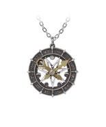 Alchemy Gothic P935 - Astro-lunial Compass Pendant Necklace Astrology Sign Virgo - $42.00