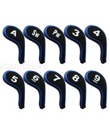 10X Neoprene Golf Club Iron Head Cover Headcovers Zipper Long Neck 3-9 A... - €11,83 EUR