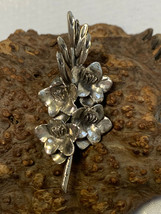 Vtg Sterling Silver Brooch 8g Fine Jewelry Sarah Coventry Floral Bouquet Pin - £23.94 GBP