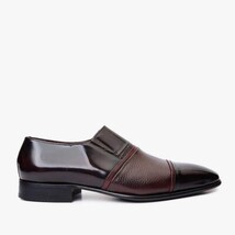 The Everest Burgundy & Burneshed Leather Cap Toe Dress Loafer Men Shoe image 5