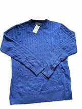 CLUBROOM Mens Blue Crew Neck Classic Fit Pullover Sweater size Medium Cotton NEW - £14.90 GBP