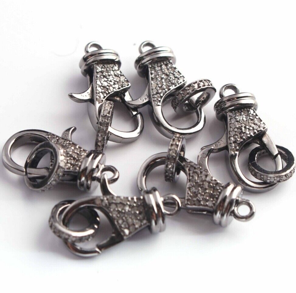 925 sterling silver Pave diamond lobster diamond lobster pave diamond je... - $45.05