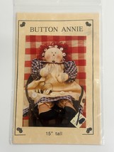 Vintage Pattern “Button Annie” Makes A 15” Cloth Doll - $207.14 MXN