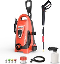 PowRyte Electric Pressure Washer, Foam Cannon, 4 Different Pressure Tips, Power - £123.61 GBP