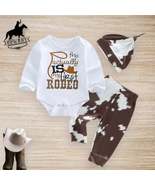 Baby Toddler Boys Cowboy Rodeo Romper Pants and Hat Clothing Set - £18.95 GBP+