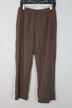 LL Bean L Brown Nylon Stretch Pull On Bootcut Hiking Active Pants - £21.26 GBP