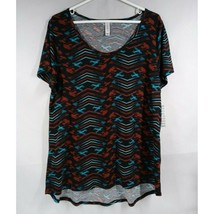 NWT Lularoe Classic T Black With Blue &amp; Red Jets Design Size XL - £12.14 GBP