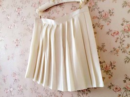 Short White Pleated Mini Skirts Women Girl Petite Size Pleated Skirt Outfit image 2