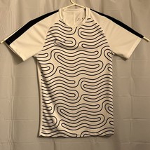 Nike Polyester T-Shirt Men&#39;s Small S White Black Mesh Back - £6.30 GBP