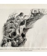 Pirates With Weapons Capturing Exertion Boat Art Print 1920s Lost Ships ... - $27.43 CAD