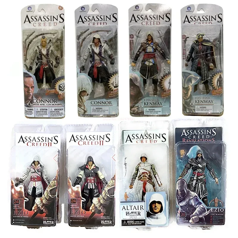 Assassin&#39;s Creed III Action Figure EZIO Figuras Toys NECA Game Figurine Anime - £31.91 GBP+