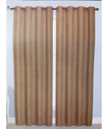 PEYTON Window Curtain ONE TAUPE GROMMET PANEL 54&quot;  Wide X 84&quot; Long - $23.74