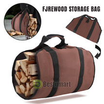 Firewood Log Carrier Bag Heavy Duty Canvas Log Tote Storage Bag Indoor &amp;... - £24.31 GBP