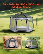 VEVOR Baby Playpen Indoor &amp; Outdoor Portable Play Yard with UPF 50+ Suns... - $121.99