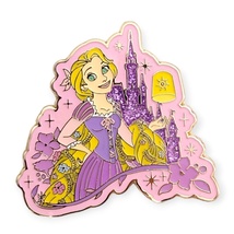 Tangled Disney Pin: Rapunzel with Sparkle Glitter Castle - £15.90 GBP