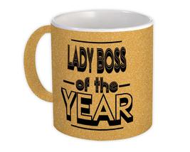 LADY BOSS of The Year : Gift Mug Christmas Birthday Work Job - £12.56 GBP