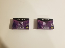 2 New Sony Excellence DVC 60 LP: 90(DVM60EXL) Digital Video Cassettes - $14.83