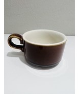 Hall Mug Pottery Soup Bowl Brown Handle Drinkware Vintage - £10.45 GBP