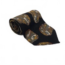 Via Manzoni Italian Black 100% Silk Oyster Pattern Tie - €12,81 EUR