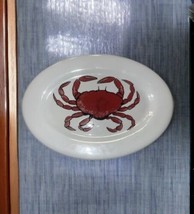 NWT CORDON BLEU RED CRAB 12&quot; OVAL Platter Summer Ocean Animals Dishware - £18.68 GBP