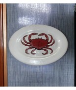 NWT CORDON BLEU RED CRAB 12" OVAL Platter Summer Ocean Animals Dishware - $23.76