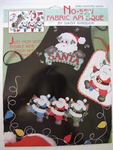 NIP Vtg Daisy Kingdom Dancing Santa No Sew Fabric Applique Panel 6980 Iron-On - £7.06 GBP