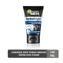 GARNIER Men Turbo Bright Super Duo Foam Face Wash Dark Spot Acne Skin 10... - £16.89 GBP