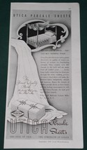 Utica Sheets Good Housekeeping Magazine Ad Vintage 1941 - £6.28 GBP