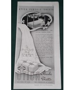 Utica Sheets Good Housekeeping Magazine Ad Vintage 1941 - $7.99
