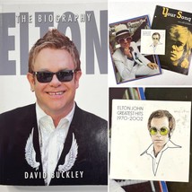 Elton John Greatest Hits Vtg Songbook + Your Song Sheet Music + CDs Bonus + Bio - $53.16