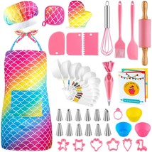Kids Cooking And Baking Set, 54 Pcs Complete Kit With Apron And Chef Hat, Real K - £38.45 GBP