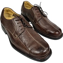 Studio Belvedere Men’s Brown Oxford Bay Bridge Pebbled Leather size 11 E... - $695.84 MXN
