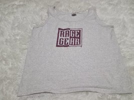 Rage Gear Women&#39;s Logo Vintage Tank Top Shirt XL Anvil Gray Exercise Cro... - $15.69