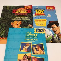 Disney Recorder Fun Lot of 3 Toy Story &amp; Lion King &amp; Disney Collection Songbooks - £11.79 GBP