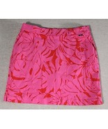 Rafaella Ladies Stretch Summer Skort Size Medium Pressed Palms Carmine R... - $19.00