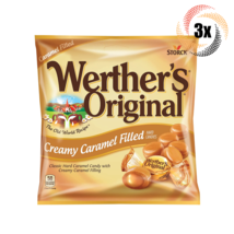 3x Bags Werther&#39;s Original Creamy Caramel Filled Hard Candies 2.65oz - £10.13 GBP