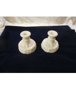 Pair of Imperial Milk Glass Grape &amp; Leaf Candle Holders - $13.56 CAD
