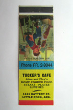 Tucker&#39;s Cafe - Little Rock, Arkansas Restaurant 20 Strike Matchbook Cover Dog - £1.56 GBP