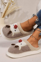 Elk Furry PVC Flat Slippers - $22.04