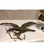 Large Gold Metal Eagle Wall Hanging. Item #37031 Gold Antique Color Meta... - $24.75